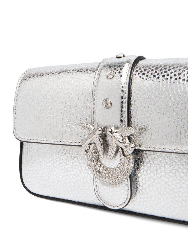 PINKO Handtasche PINKO Love One Slouchy Baby AI 25-26 PCPL 105353 A2WD Silberfarben