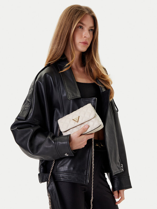 Guess Geantă Guess Giully II Mini HWQG96 73740 Alb