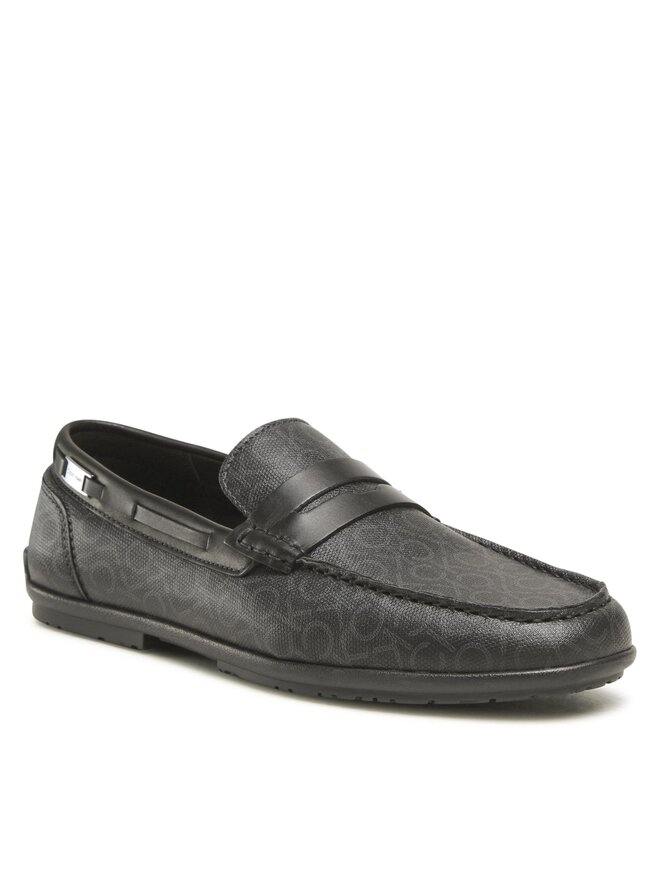 Calvin Klein Mokassins Calvin Klein Logo Hw Driver Mono HM0HM00843 Schwarz
