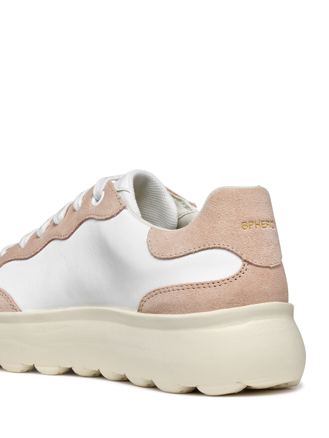 Geox Sneakersy Geox D Spherica Ec4.1 D55TCA 08522 C1Z8Z Biały