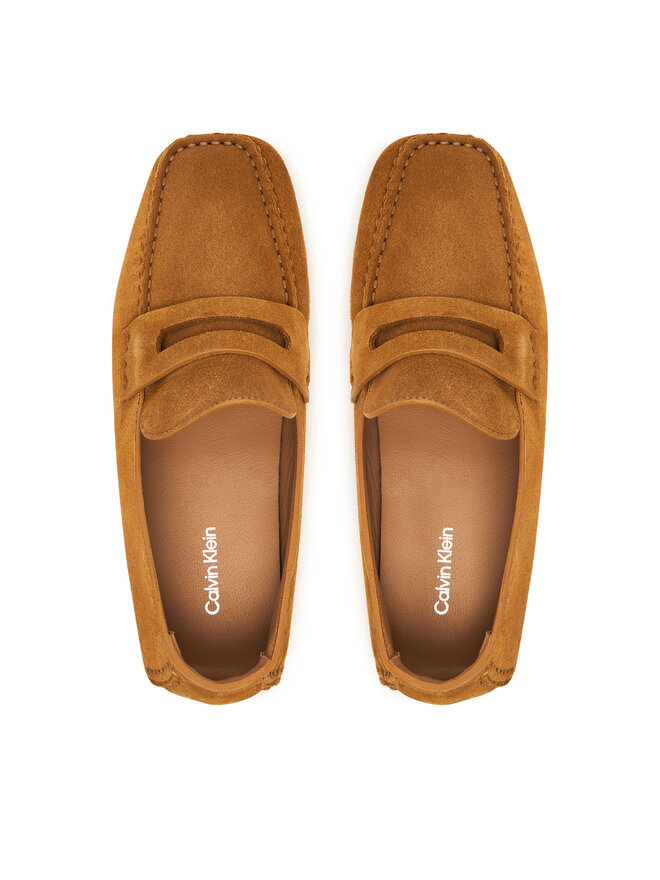 Calvin Klein Mokassins Calvin Klein Square Driver Suede HW0HW02844 Braun
