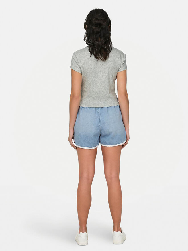 ONLY ONLY Marškinėliai Elina 15320229 Pilka Slim Fit