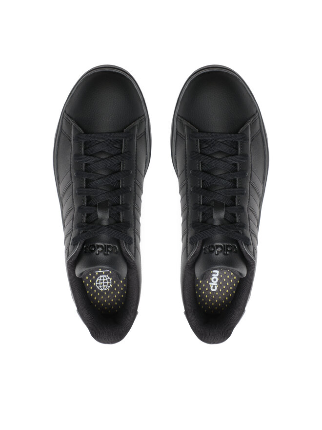 Adidas grand court all black clearance