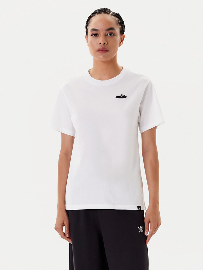adidas adidas T-Shirt Slide Graphic JY8687 Weiß Regular Fit