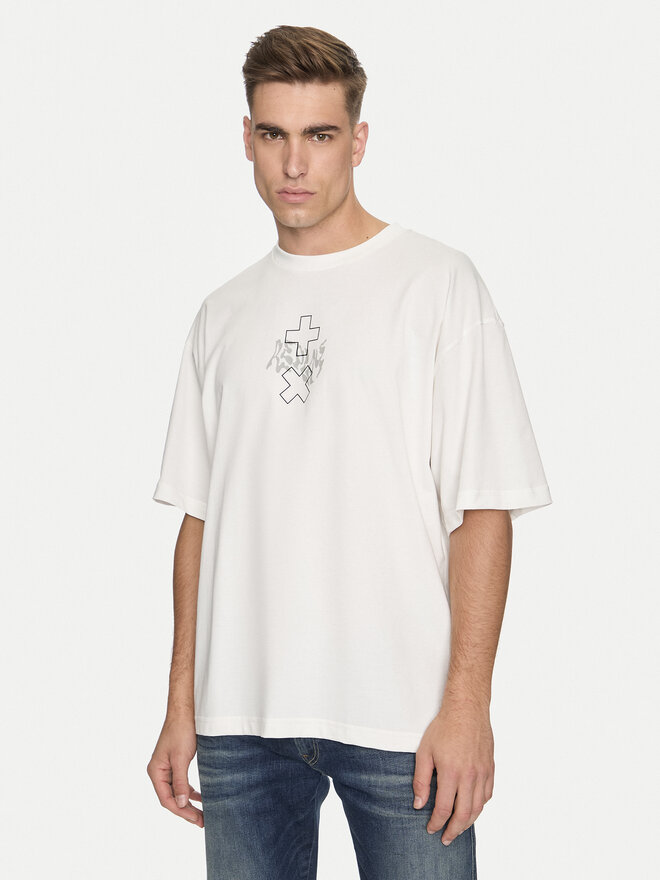 REPLAY Replay T-Shirt MMG350.000.23454 Weiß Oversize