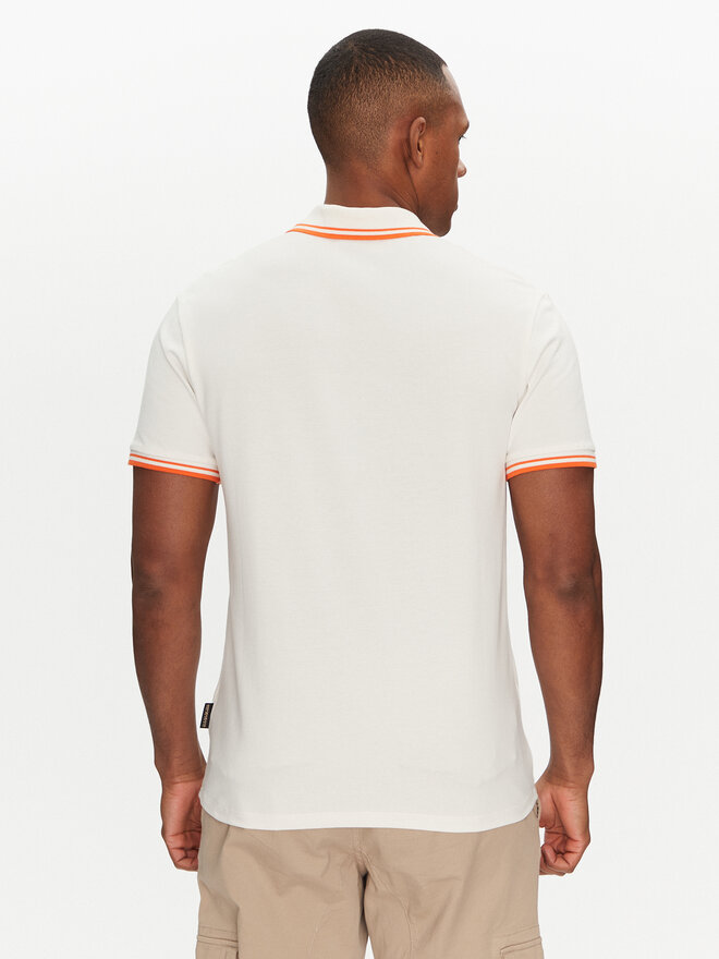 Napapijri Napapijri Polo majica E-Macas NP0A4ID5N1A1 Bela Regular Fit