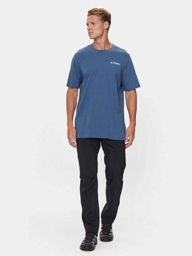 adidas adidas Marškinėliai Terrex Graphic MTN 2.0 IM8354 Mėlyna Regular Fit