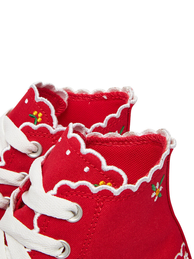 Converse Кецове Converse Chuck Taylor All Star Embroidered Flowers A13518C Червен