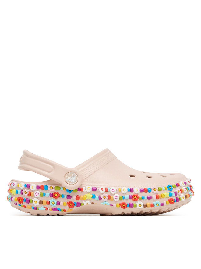 Crocs Natikači Crocs Classic Beaded Band 211614 Bež