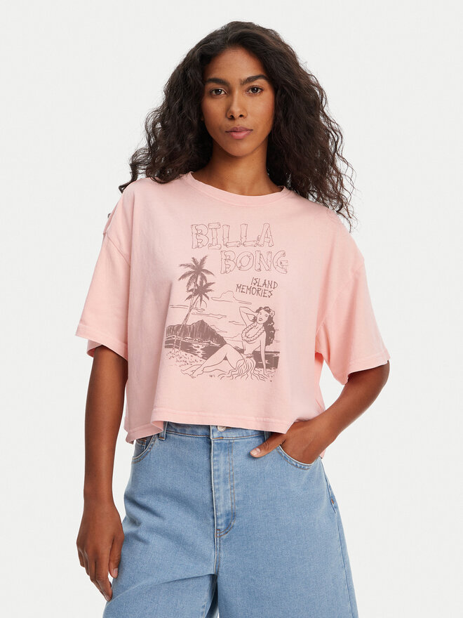 Billabong Billabong Majica Island Memories EBJZT00427 Koral Oversize