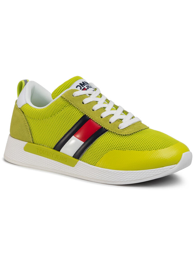Tommy Jeans Snīkeri Tommy Jeans Flexi Tommy Jeans Flag Sneaker EM0EM00400 Zaļš