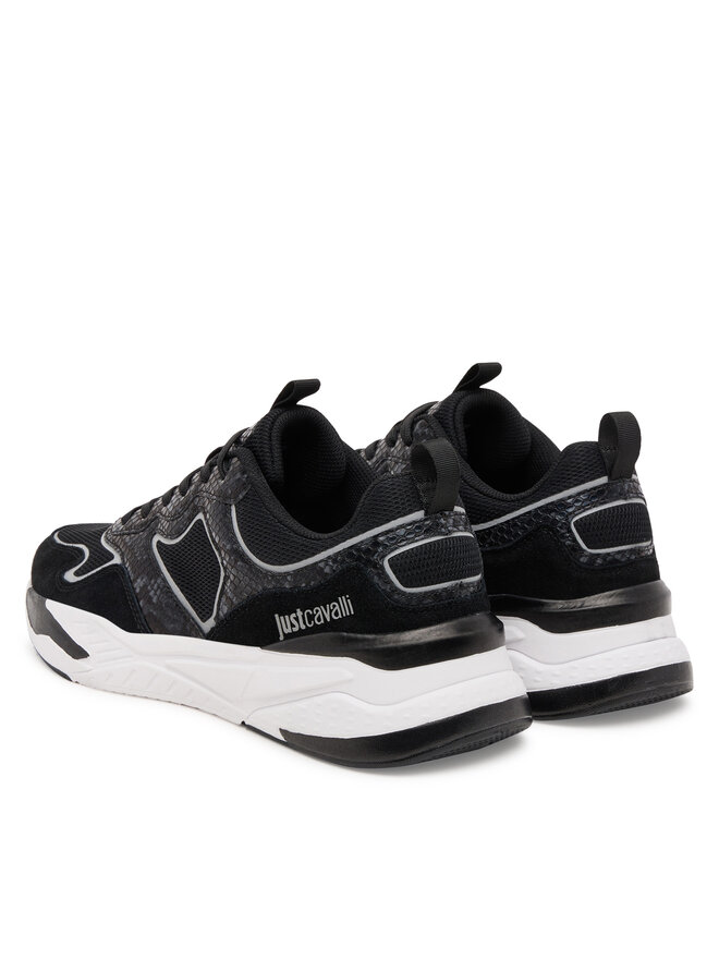 Just Cavalli Sneakersy Just Cavalli Fondo Nevada Dis 2 79QA3SD1 ZSD37 Černá
