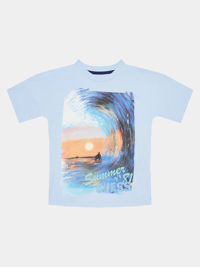 Guess Guess T-shirt L4GI12 K8HM4 Svijetloplava Oversize