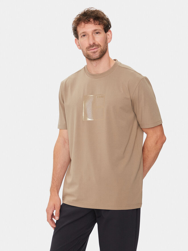 BOSS BOSS Camiseta 50513172 Beis Regular Fit