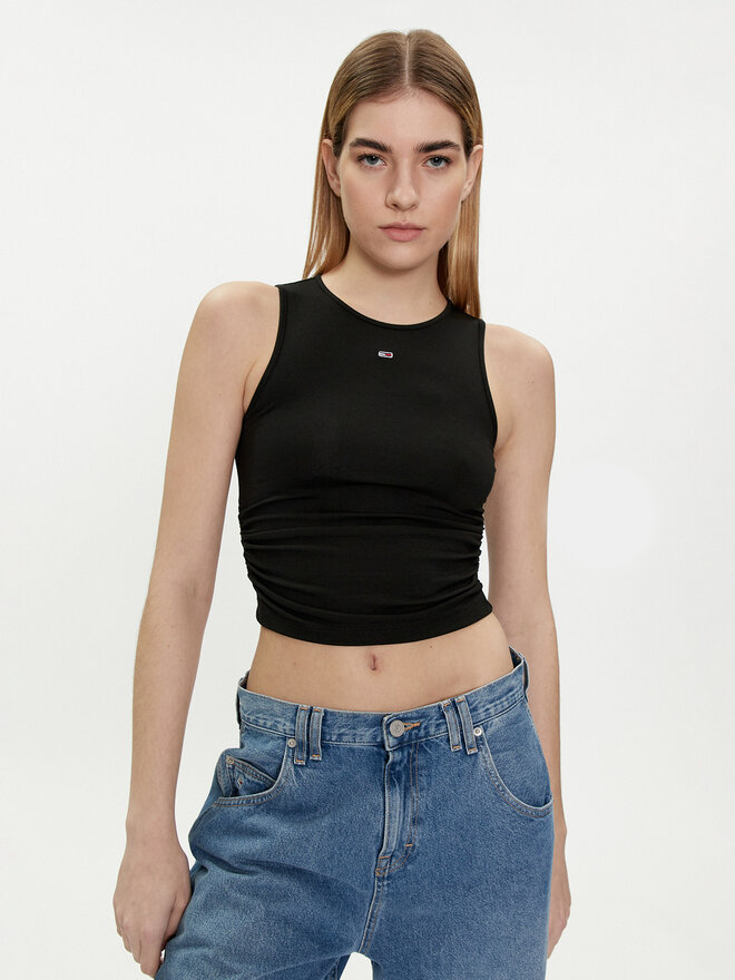 Tommy Jeans Tommy Jeans Top DW0DW17893 Schwarz Slim Fit