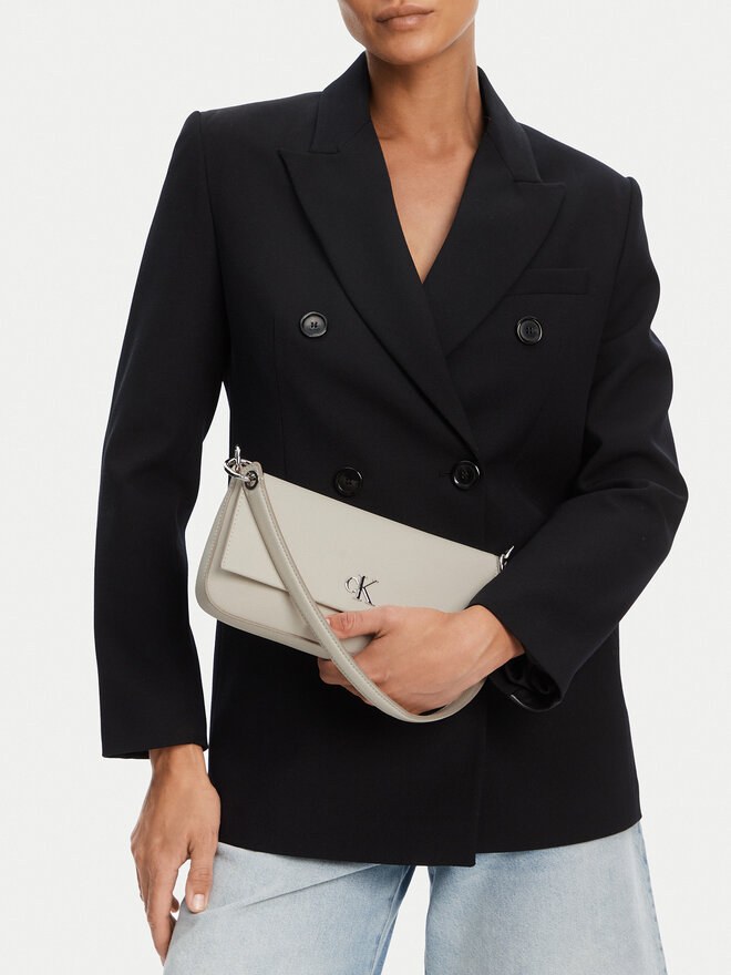 Calvin Klein Jeans Táska Calvin Klein Jeans Minimal Monogram Shoulder Pouch LV04K3161G Fehér