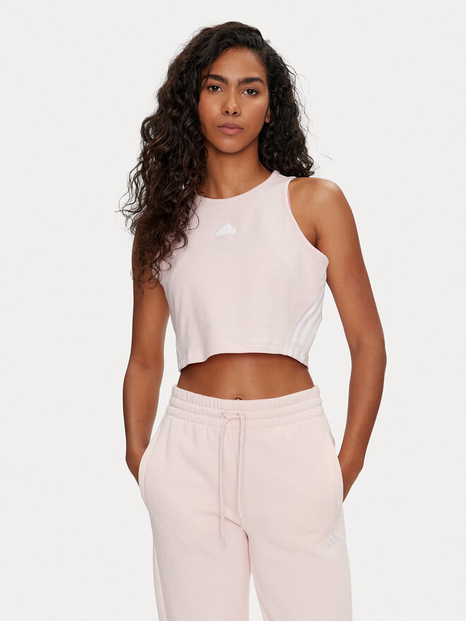 adidas adidas Marškinėliai Future Icons 3-Stripes IW5295 Rožinė Slim Fit