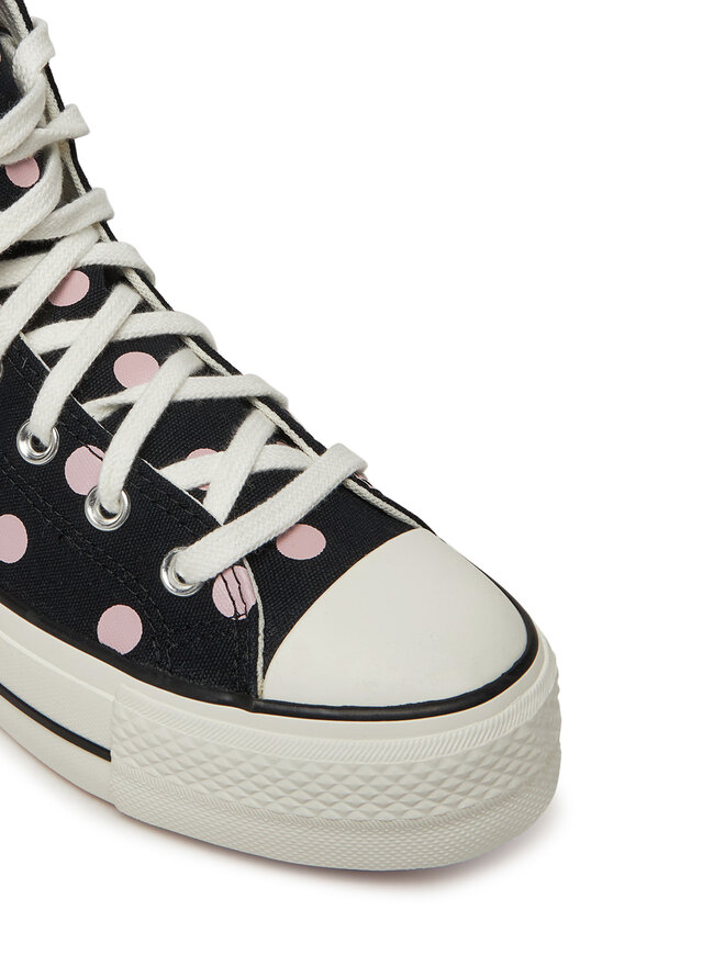 Converse Trampki Converse Chuck Taylor All Star Lift Platform Polka Dots A10688C Czarny
