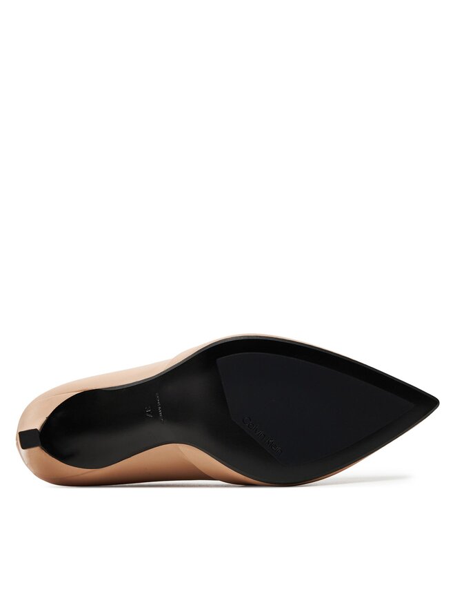 Calvin Klein High Heels Calvin Klein Heel Pump 90 Leather HW0HW01928 Beige