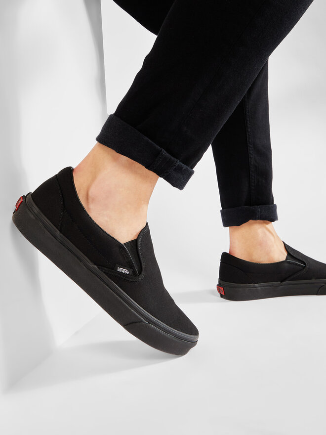 All black vans slip ons cheap