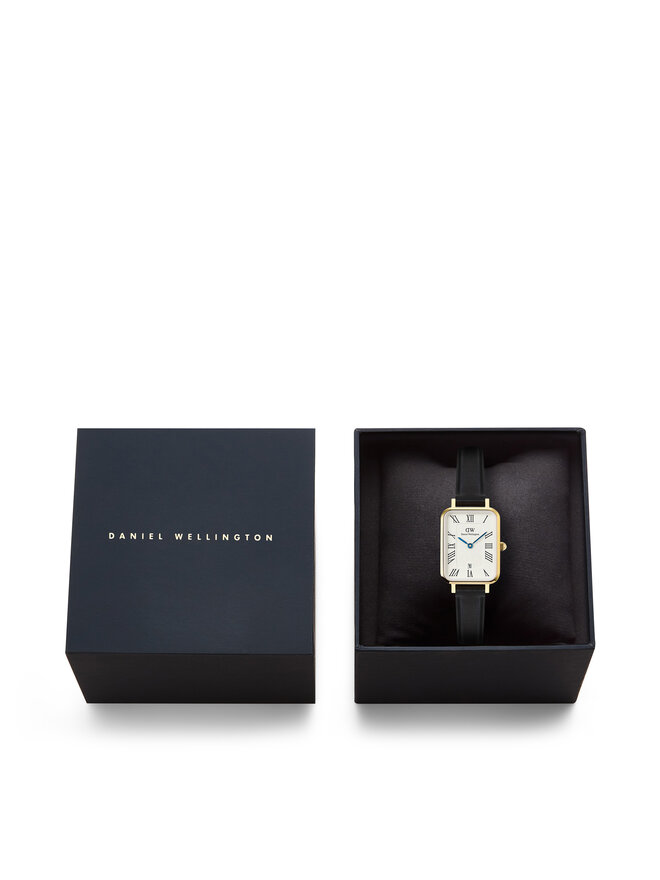 Daniel Wellington Часовник Daniel Wellington Quadro Roman Numerals Date DW00100865 Черен