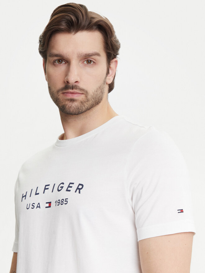 Tommy Hilfiger Tommy Hilfiger Футболка Fathers Day MW0MW39356 Білий Regular Fit