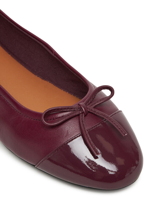 Tommy Hilfiger Balerini Tommy Hilfiger Patent Toe-Cap FW0FW08830 Vișiniu