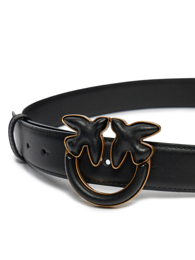 PINKO Damengürtel Pinko Love Bery Click Puff H3 Belt AI 24-25 PLT01 103792 A1Z5 Schwarz