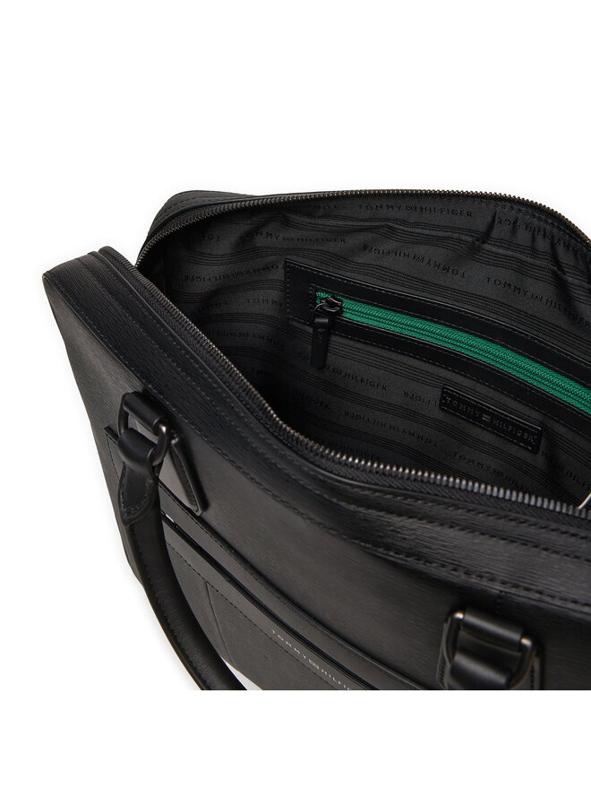 Tommy Hilfiger Porta PC Tommy Hilfiger Business Leather Computer Bag AM0AM12489 Nero