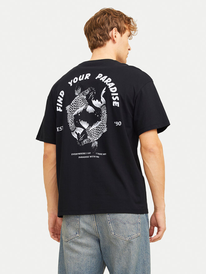 Jack&Jones Jack&Jones Marškinėliai Charge 12269384 Juoda Relaxed Fit