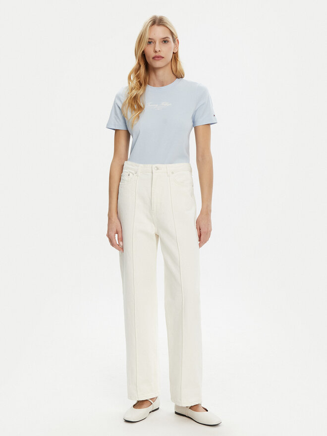 Tommy Hilfiger Tommy Hilfiger Marškinėliai WW0WW45428 Žydra Regular Fit