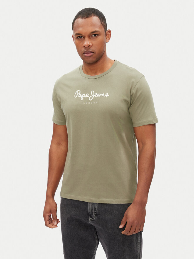Pepe Jeans Pepe Jeans Marškinėliai Eggo N PM508208 Žalia Regular Fit