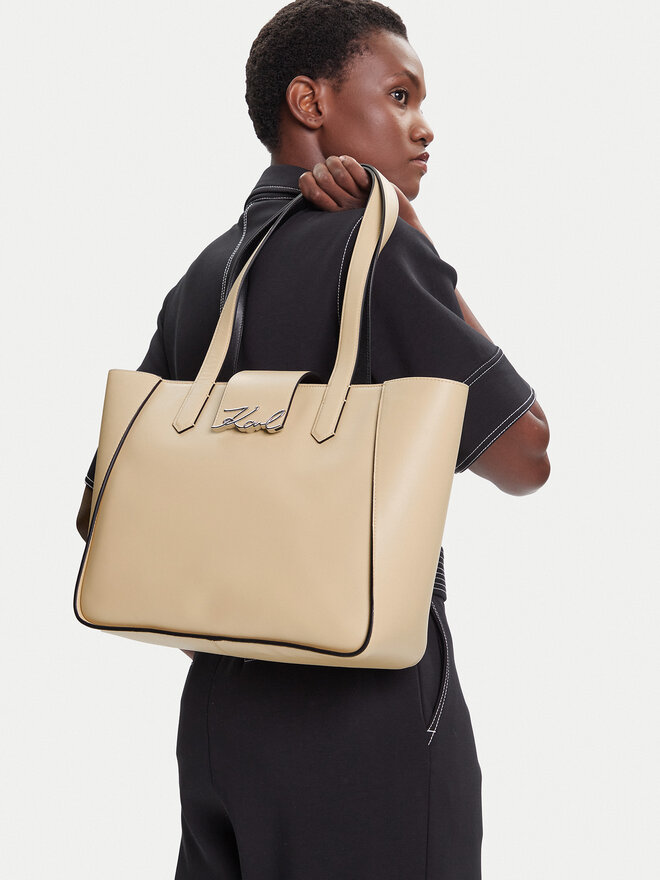 KARL LAGERFELD Ročna torba KARL LAGERFELD A3W30133 Bež