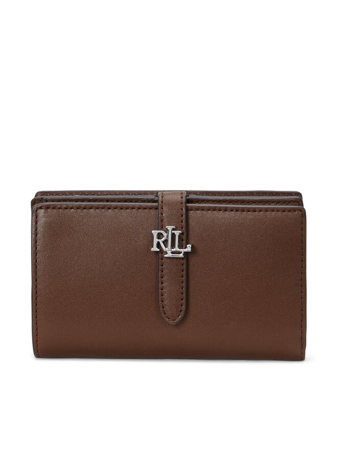 LAUREN RALPH LAUREN Duży Portfel Damski LAUREN RALPH LAUREN 432915358006 Brązowy