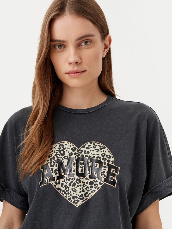 ONLY ONLY Футболка Lucy 15339887 Чорний Loose Fit