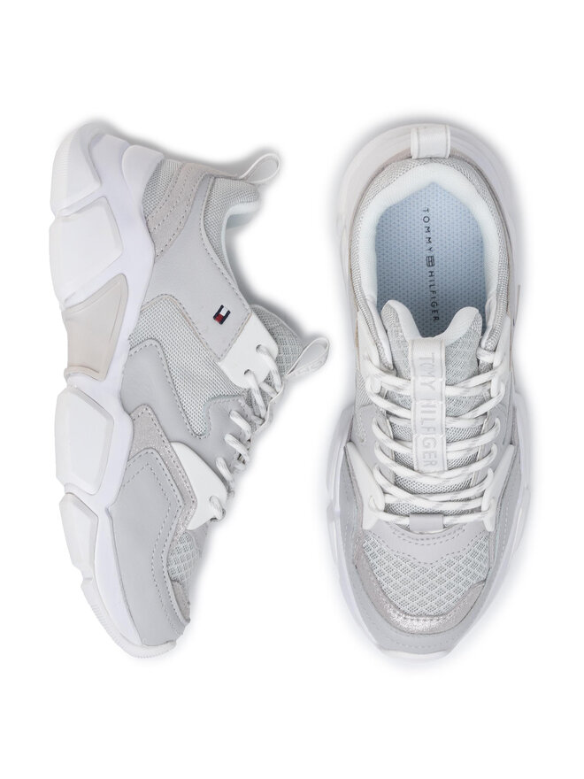 Tommy Hilfiger Sneakers Tommy Hilfiger Chunky Lifestyle Glitter Sneaker FW0FW04694 Grau