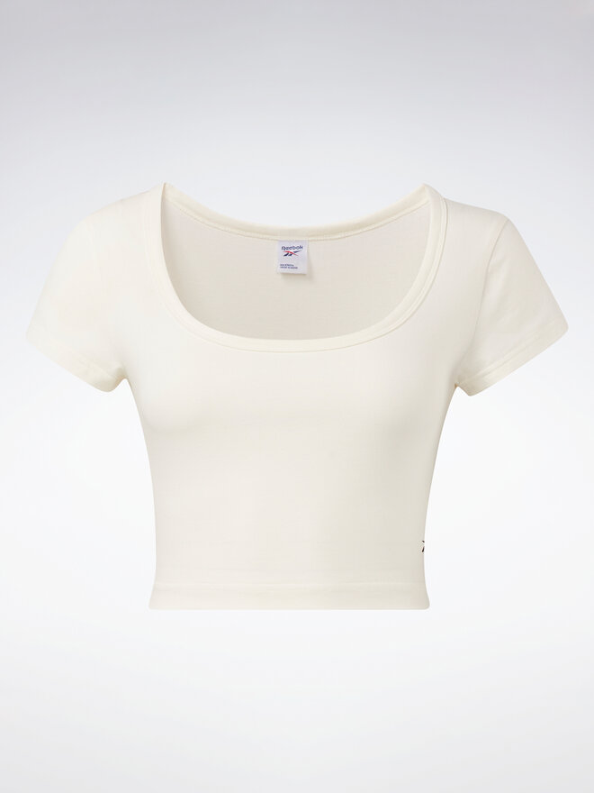 Reebok Reebok T-Shirt Reebok Classics Cropped Jersey T-Shirt HS0362 Weiß