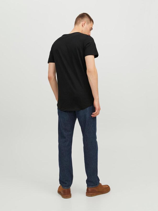 Jack&Jones Jack&Jones Marškinėliai Noa 12113648 Juoda Long Line Fit