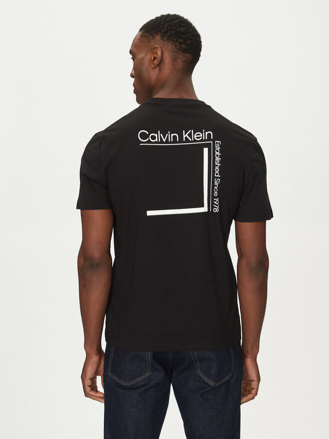 Calvin Klein Calvin Klein Футболка Linear Box Logo K10K114152 Чорний Regular Fit