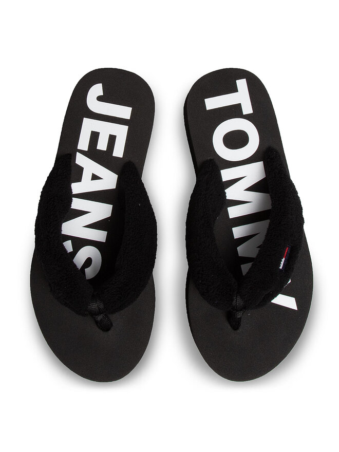 Tommy Jeans Zehentrenner Tommy Jeans Color Black Mid Beach Sandal EN0EN00850 Schwarz