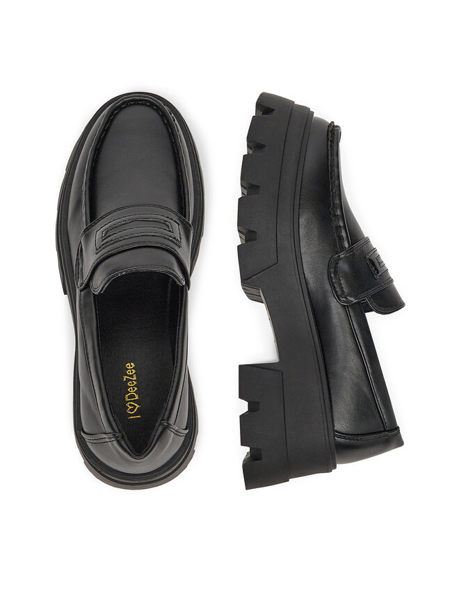 DeeZee Loafersy DeeZee KX2212004 Czarny