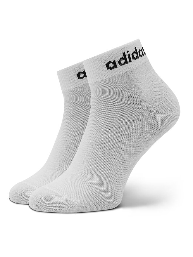 adidas Calcetines cortos unisex adidas Think Linear Ankle Socks 3 Pairs HT3451 Blanco