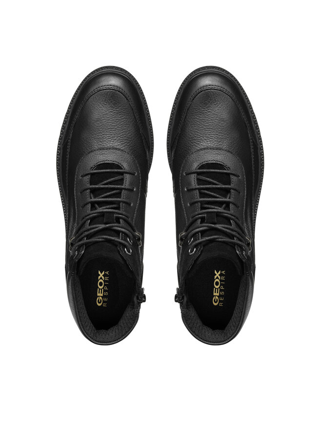 Geox Schnürschuhe Geox U Ghiacciaio U46DGA 04622 C9999 Schwarz