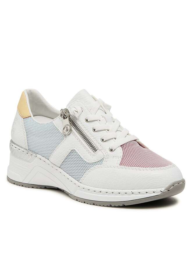 Rieker Sneakers Rieker N4359-90 Alb
