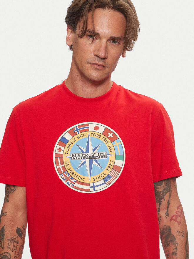 Napapijri Napapijri Camiseta S-Dorees NP0A4IBE Rojo Regular Fit