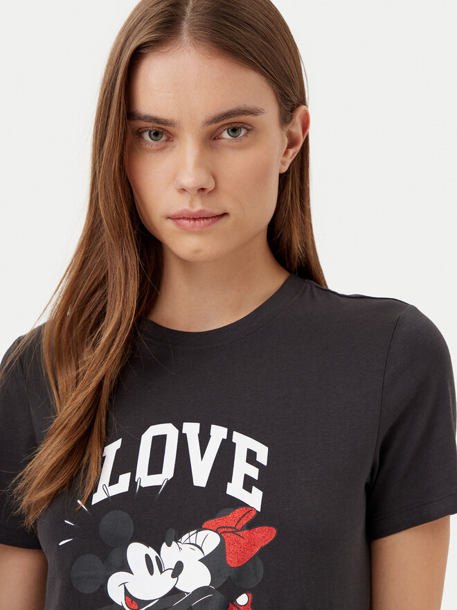 ONLY ONLY Marškinėliai Mickey 15317991 Juoda Regular Fit