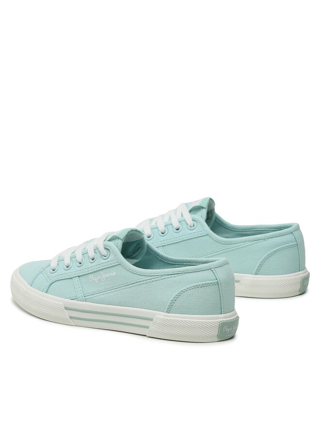 Pepe Jeans Sneakers aus Stoff Pepe Jeans Brady Basic W PLS31287 Türkisfarben