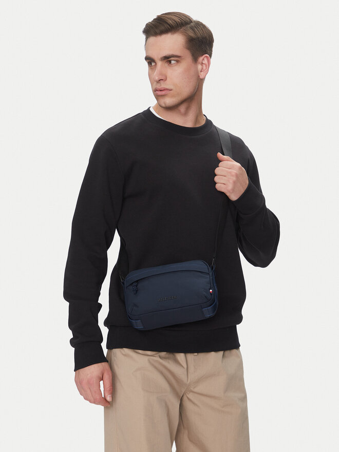 Tommy Hilfiger Válltáska Tommy Hilfiger Th Colour Ew Reporter AM0AM13219 Sötétkék