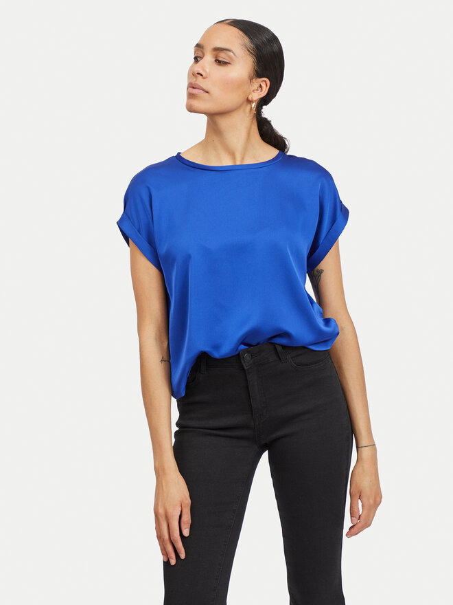 Vila Vila Camiseta Ellette 14059563 Azul Regular Fit