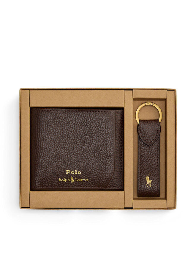 Polo Ralph Lauren Geldbörse und Schlüsselanhänger Set Polo Ralph Lauren Pbl Gftbx 2-Gbx 405974635002 Dunkelbraun